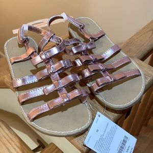 Gymboree Sandals Girls 13 Rose Gold New!